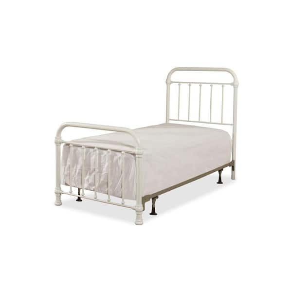 Hillsdale Furniture Kirkland White Metal Frame Twin Panel Bed