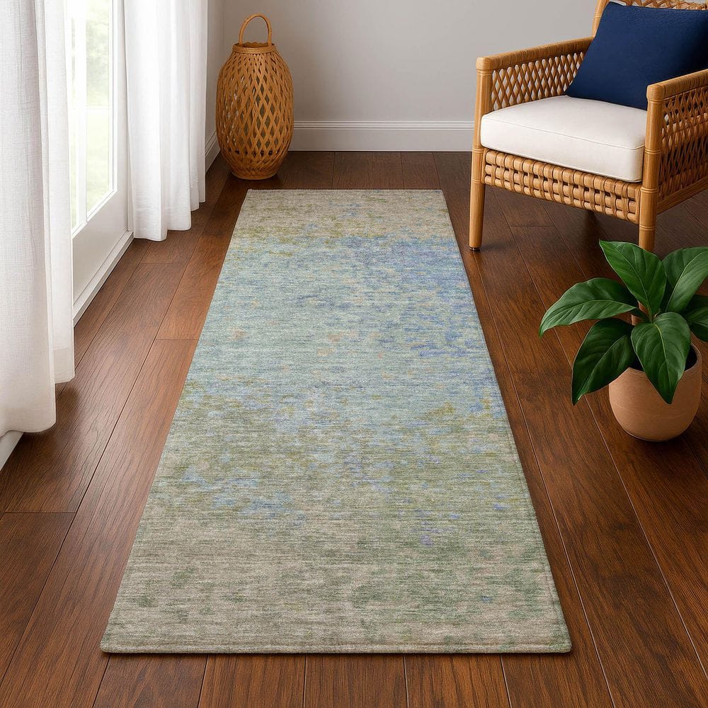 Mayfield Premium Machine Washable Abstract AMF1737 Sky 2 ft. 3 in. x 7 ft. 6 in. Runner Rug price history on PriceWatchPro