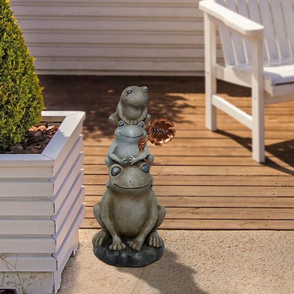 Freddie the Frog with Watering Can Sculpture
