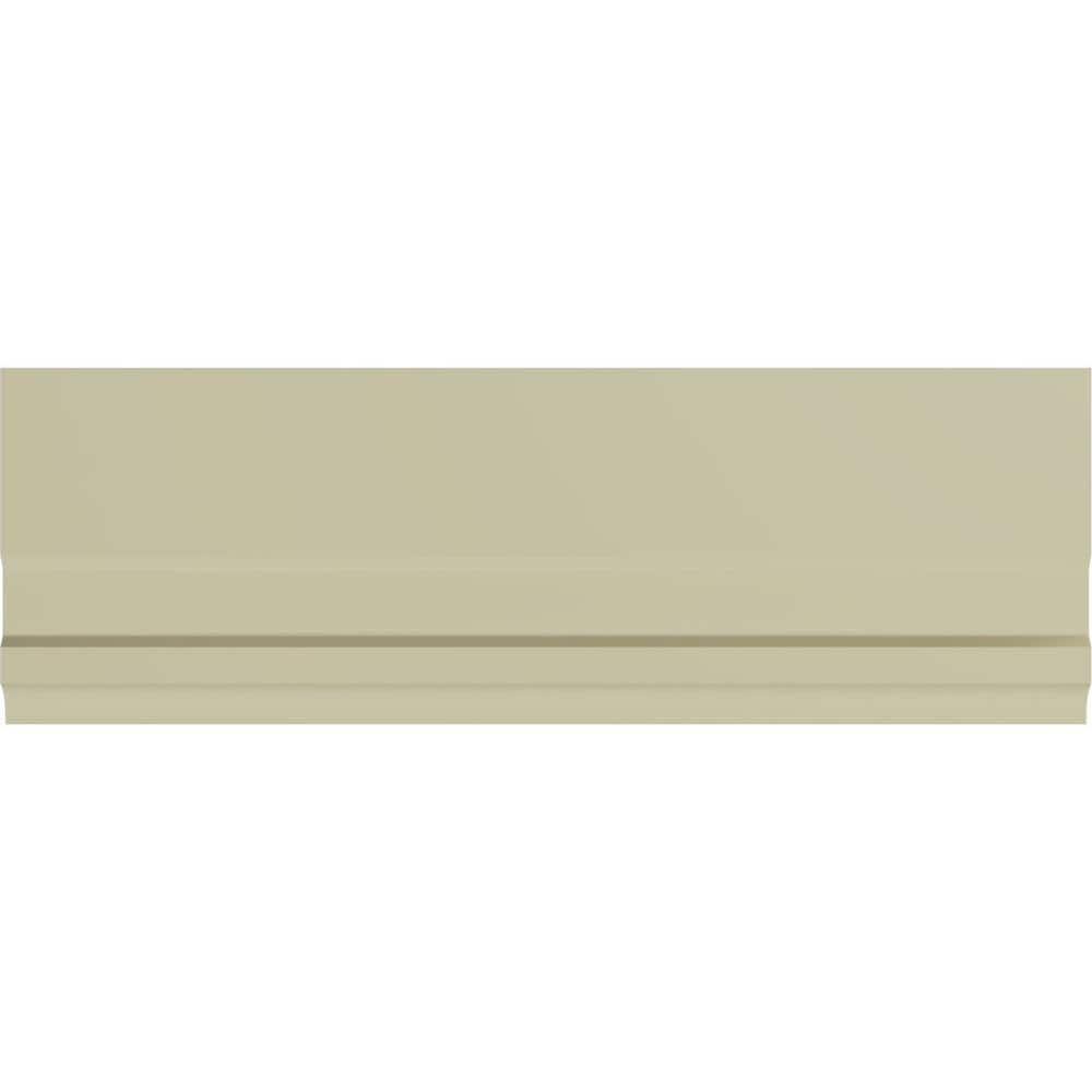 Primed Gray Polyurethane Geometric Baseboard Moulding Sample