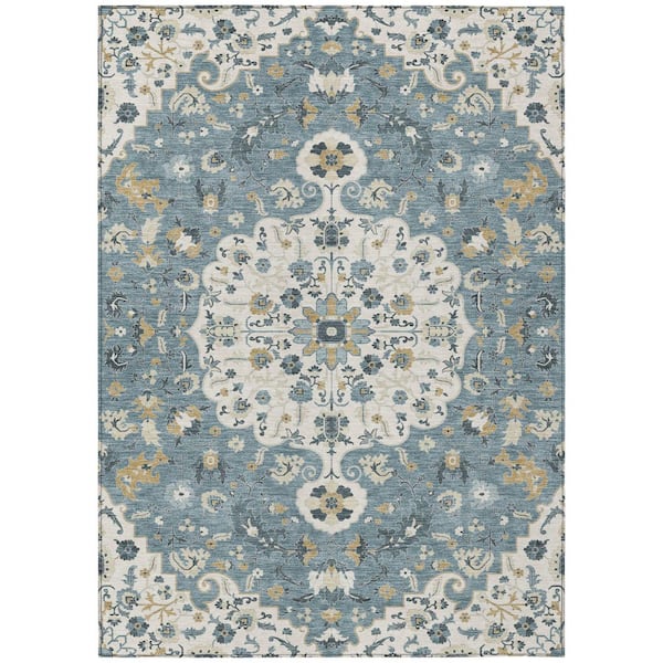 Chantille Machine Washable Indoor/Outdoor Abstract ACN2463 Ivory 10 ft. x 14 ft. Area Rug