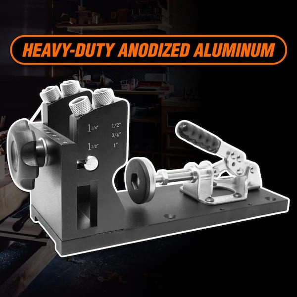WEN Metal Pocket Hole Jig Kit with L-Base, Step Drill Bit, and
