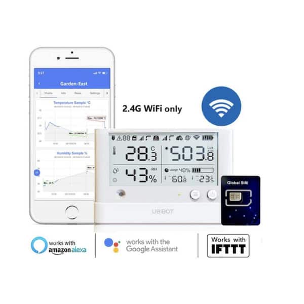 UbiBot GS1-PL4G1RS Cloud-based Wifi, Cellular and GPS Temperature Sensor, Wireless Temperature and Humidity Monitor