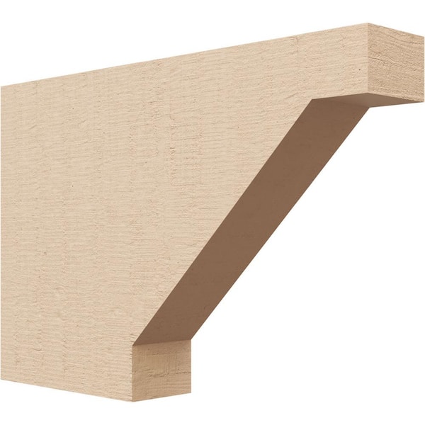 Ekena Millwork 2-in. x 8-in. x 12-in. Burlington Woodgrain, Primed Tan Timberthane Polyurethane Rafter Tail Brace