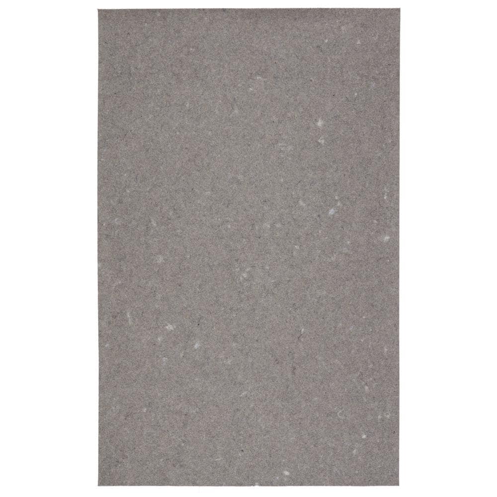 Premium Plush Gray 8 ft. X 10 ft. Non-Slip 0.2 in. Thickness Rug Pad