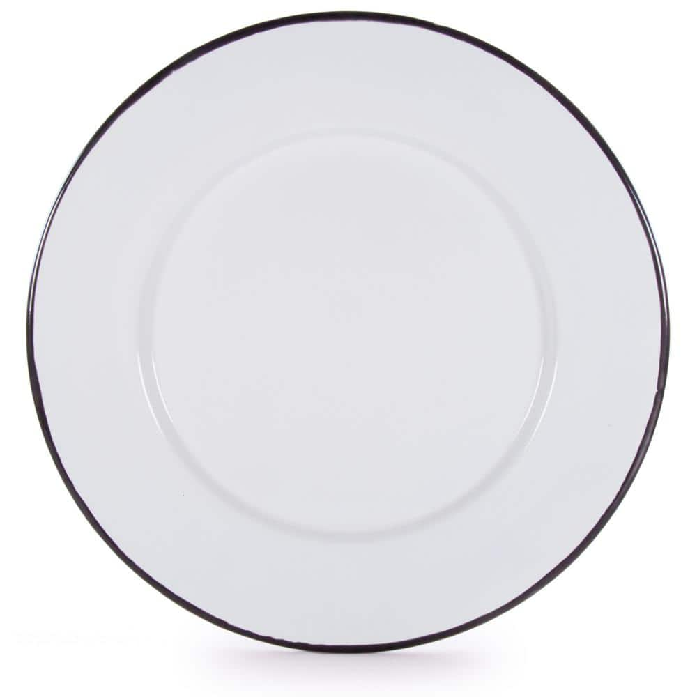 Enamel Plate with Black Rim