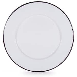 Rolled Edge Black Enamelware Dinner Plate (Set of 4)