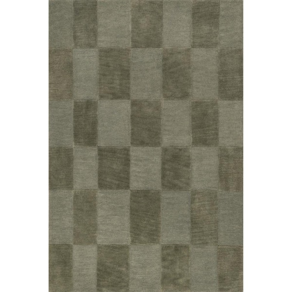 Elliot Wool Olive 3 ft. x 5 ft. Indoor/Outdoor Patio Rug