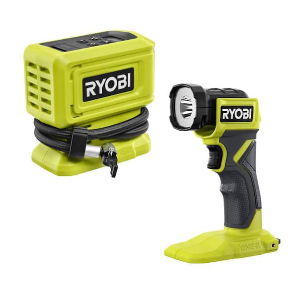 ONE+ 18V Cordless High Pressure Inflator with ONE+ 18V Cordless LED Light (Tools Only)