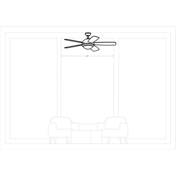 Generation Lighting - Discus Smart 52 in. Modern Integrated LED Indoor Matte White Ceiling Fan with White Blades, Light Kit and Remote Control