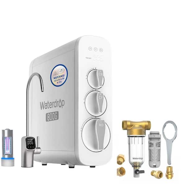 Waterdrop Integrated Water Treatment Solution: NSF Certified Under-Sink RO System, 20 GPM Whole House Sediment Filtration System