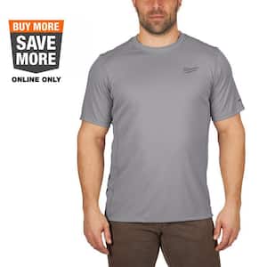 Gen II Men's Work Skin Large Gray Light Weight Performance Short-Sleeve T-Shirt