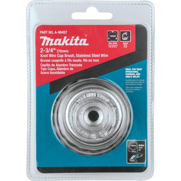Makita M10 x 1.25 in. x 2-3/4 in. Stainless Knot Wire Cup Brush A