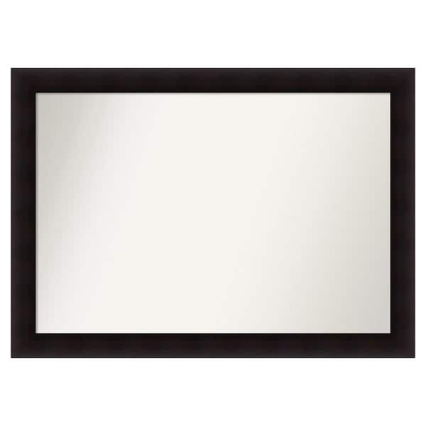 Amanti Art Portico Espresso 49.75 in. x 35.75 in. Custom Non-Beveled Wood Framed Batthroom Vanity Wall Mirror