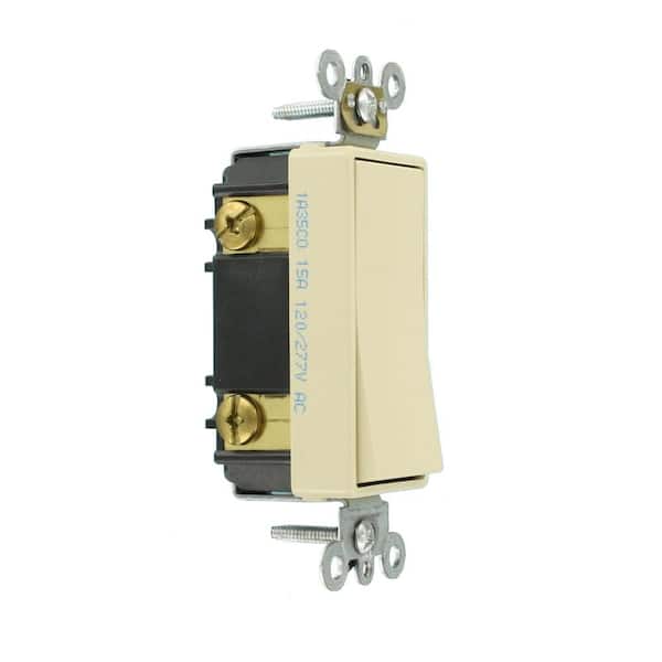 15 Amp Decora Plus Commercial Grade 3-Way Rocker Switch, Ivory 5693-2I