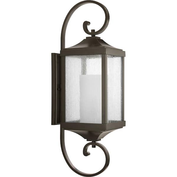Progress Lighting Devereux Collection 1-Light Antique Bronze 34.5 in. Outdoor Wall Lantern Sconce