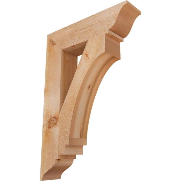 Ekena Millwork 6 in. x 38 in. x 26 in. Western Red Cedar Imperial Traditional Rough Sawn Bracket