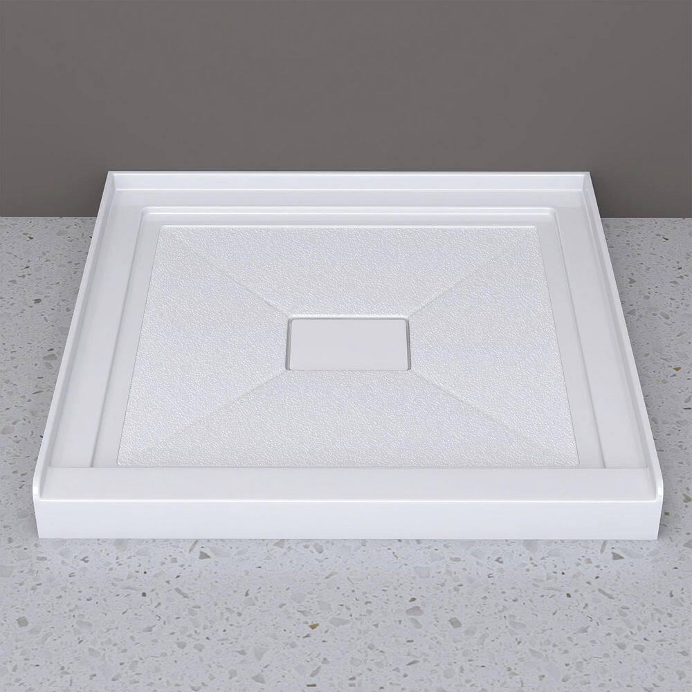 Siba 36 in. L x 36 in. W Single Threshold Alcove Shower Pan Base with Center Drain in White Acrylic Non-Slip Shower Tray price history on PriceWatchPro