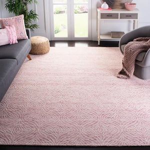Metro Dark Pink/Ivory 8 ft. x 10 ft. Geometric Abstract Area Rug