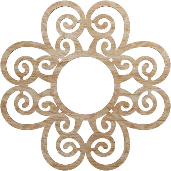 Ekena Millwork 0.25 in. x 6.875 in. x 20 in. Wood Medallion Moulding