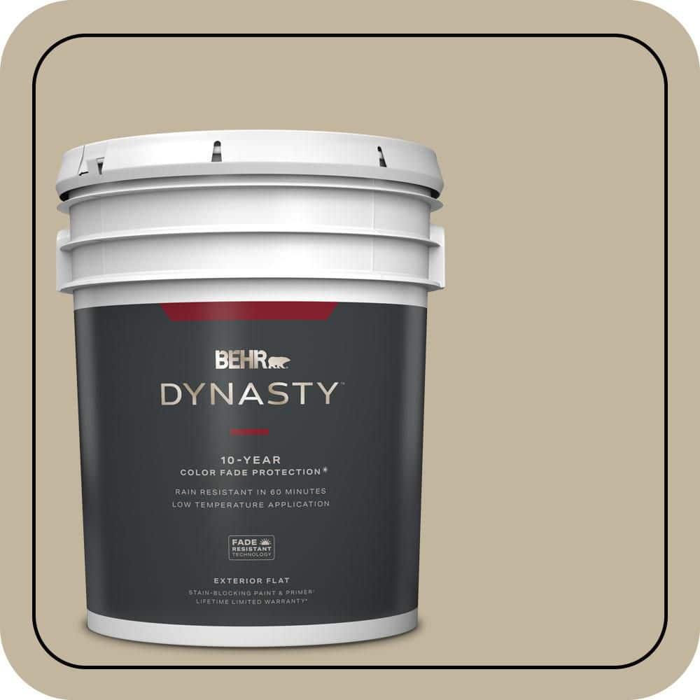 5 gal. Home Decorators Collection #HDC-NT-09 Basic Khaki Flat Exterior Stain-Blocking Paint & Primer price history on PriceWatchPro