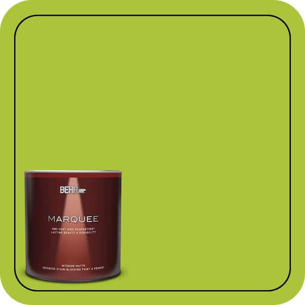 BEHR MARQUEE 1 qt. #410B-6 Crisp Green Matte Interior Paint & Primer