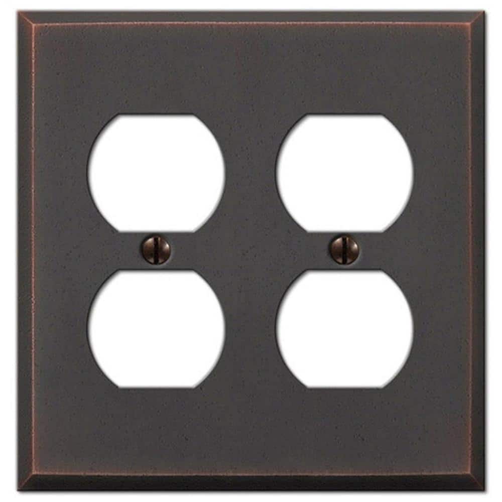 Manhattan 2 Gang Duplex Metal Wall Plate - Aged Bronze price history on PriceWatchPro