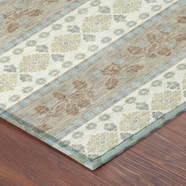 Chantille Machine Washable Indoor/Outdoor Abstract ACN2465 Ivory 3 ft. x 5 ft. Area Rug