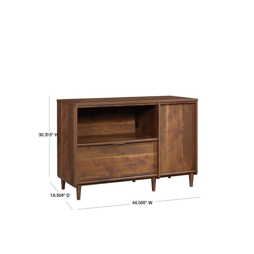 Grand Walnut Mid-Century 44'' TV and Storage Credenza