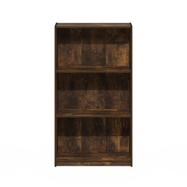 Furinno 39.5 in. Amber Pine Wood 3-shelf Standard Bookcase with