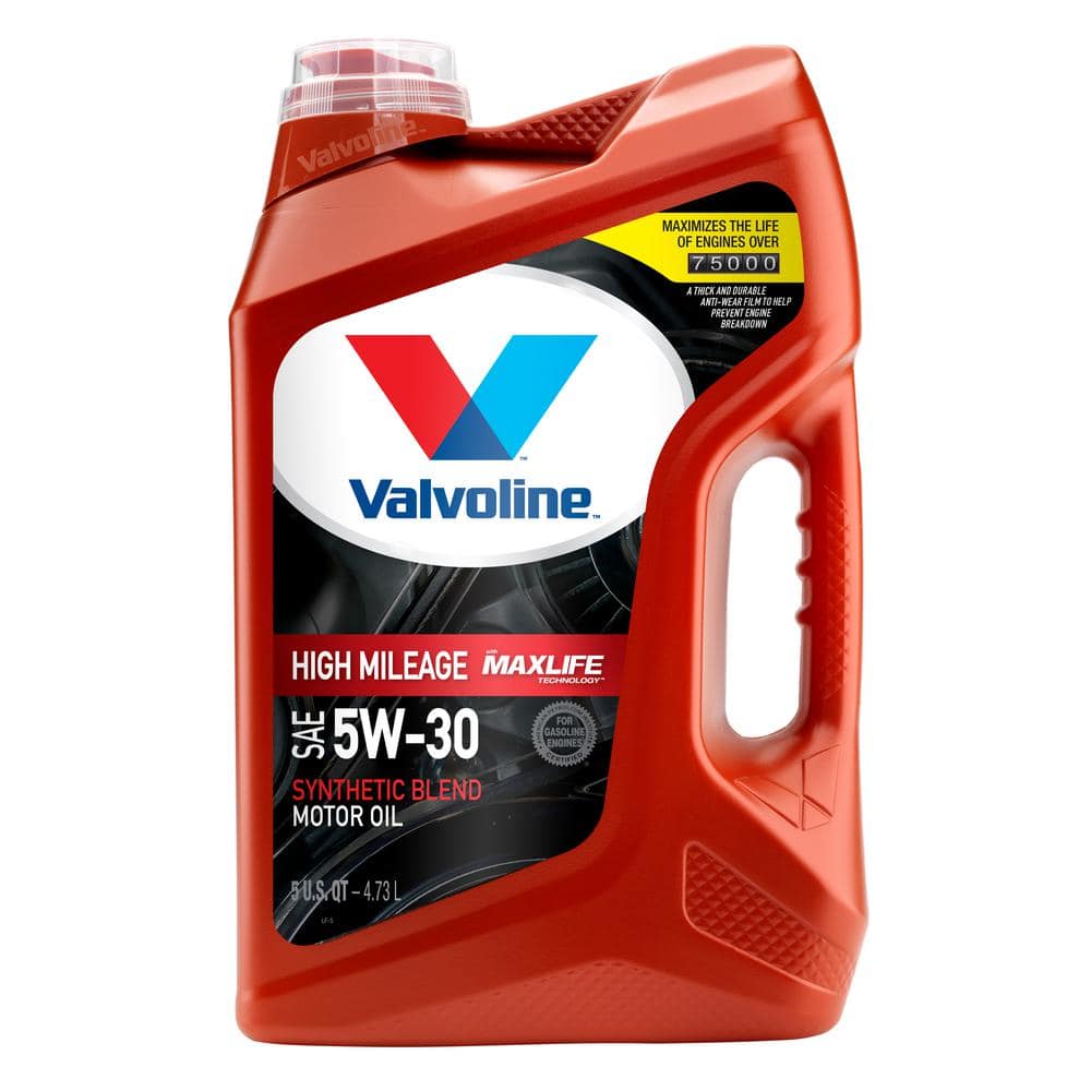 Valvoline 5 Qt. 5W-30 High Mileage with MaxLife Technology Motor