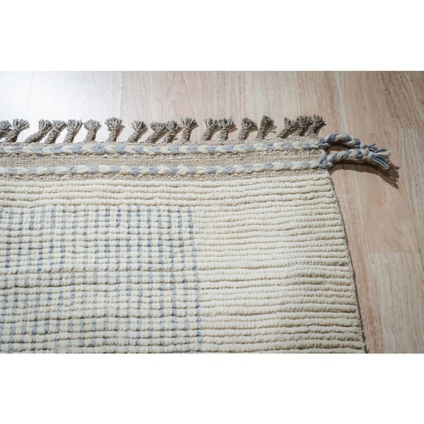 Multicolored Hand-Knotted Wool Abstract Marrakech Handspun, Luxurious and Stylish Rug for 9 ft. x 12 ft. Area Rug