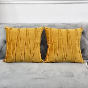 Outdoor Decorative Plush Velvet Throw Pillow Covers Sofa Accent Couch Pillows Set of 2