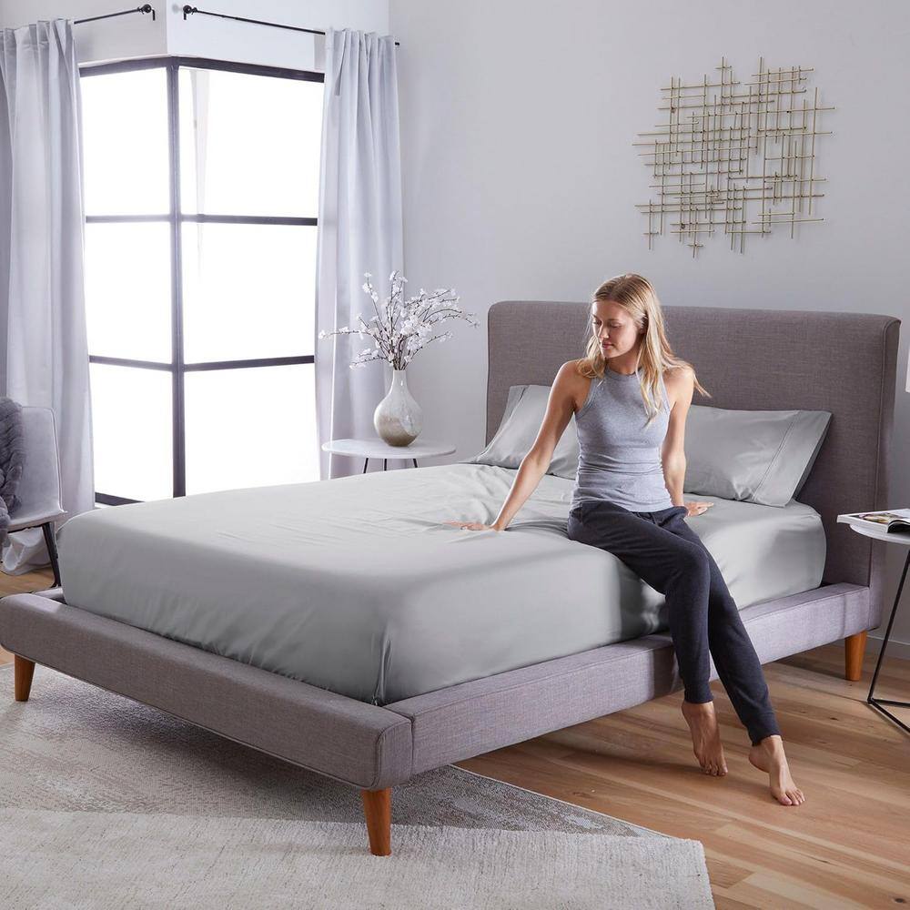 Twin Light Grey Cotton Bamboo Hyper-Cotton Sheet Set