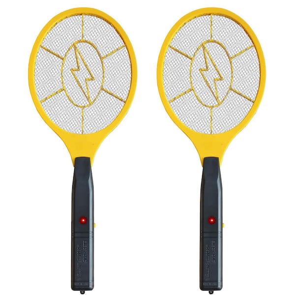 2 Pack Electric Fly Swatter, Handheld Bug Zapper Racket for Outdoor & Indoor, Battery Powered Tennis for Insect
