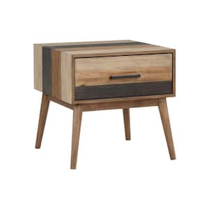 24 in. Wellington Multi-Color Square Wood Top End Table