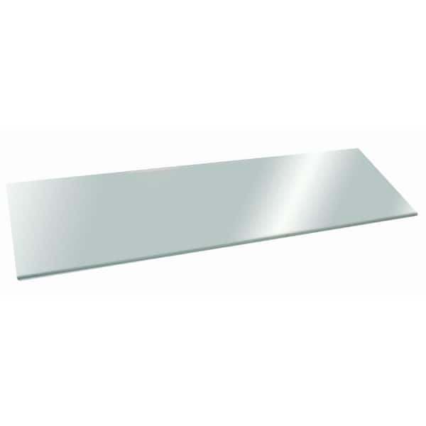 Home Decorators Collection Glacier 48 in. x 8 in. Opaque Glass Shelf