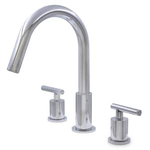WALTZ 8 in. Widespread 2-Handle Lavatory Bathroom Faucet in Chrome