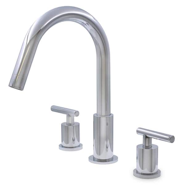 null WALTZ 8 in. Widespread 2-Handle Lavatory Bathroom Faucet in Chrome