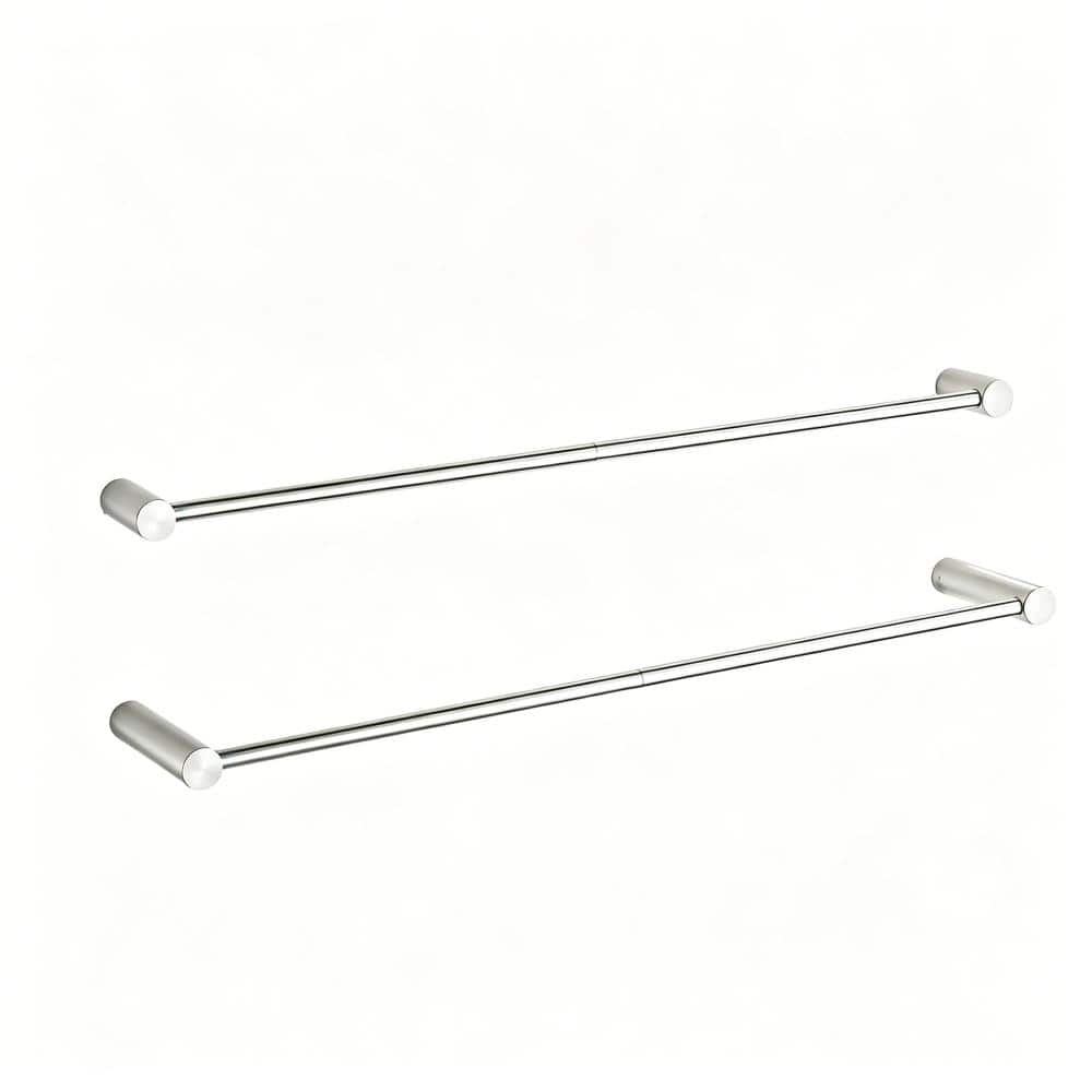 30 in. W 2 in. H x 5.7 in. D Double Bath Towel Bar Wall Mounted Stainless Steel Towel Storage Shelf in Silver price history on PriceWatchPro