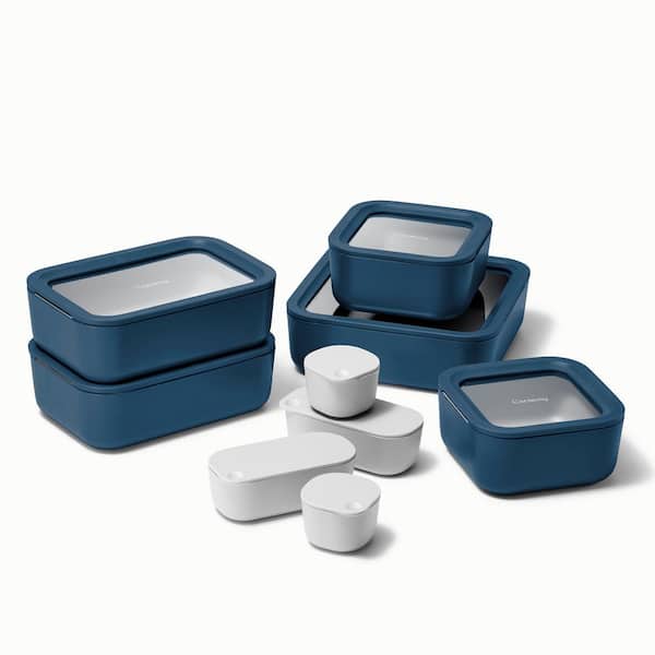 Caraway 16-piece Non-Toxic Ceramic Coated Glass Food Storage