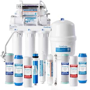 7-Stage Reverse Osmosis Water Filtration System with Alkaline Remineralization and UV Filter, Plus Extra 3-Pre-filters