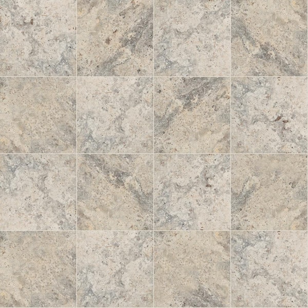 Silver 3 cm. x 16 in. x 16 in. Tumbled Travertine Paver Tile (106.8 sq. ft./pallet)