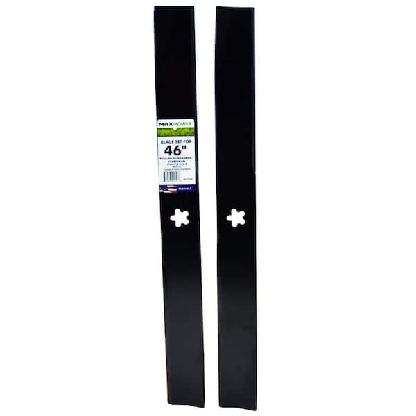 MaxPower 2 Heavy-Duty Blades for Many 46 in. Cut Craftsman, Husqvarna, Poulan Mowers Replaces OEM #'s 403107 and 532403107