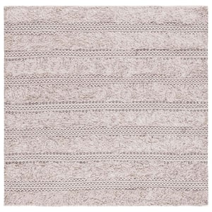 Natura Gray/Ivory 6 ft. x 6 ft. Abstract Native American Square Area Rug