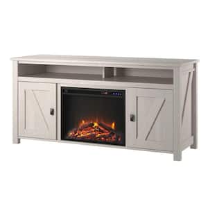 Brownwood 59.625 in. Electric Fireplace TV Console for TVs up to 60 in. in Ivory Oak