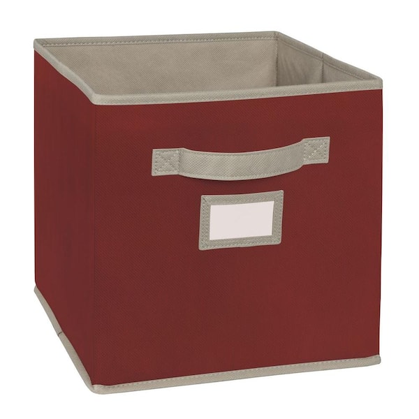 ClosetMaid 11 in. D x 11 in. H x 11 in. W Red Fabric Cube Storage Bin