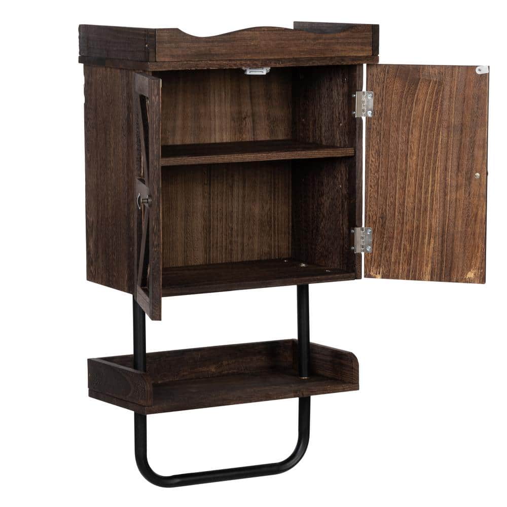 41 in. L x 22.8 in. Wx 73.7 in. H Rectangle Wood Wall Mounted Bathroom Stor