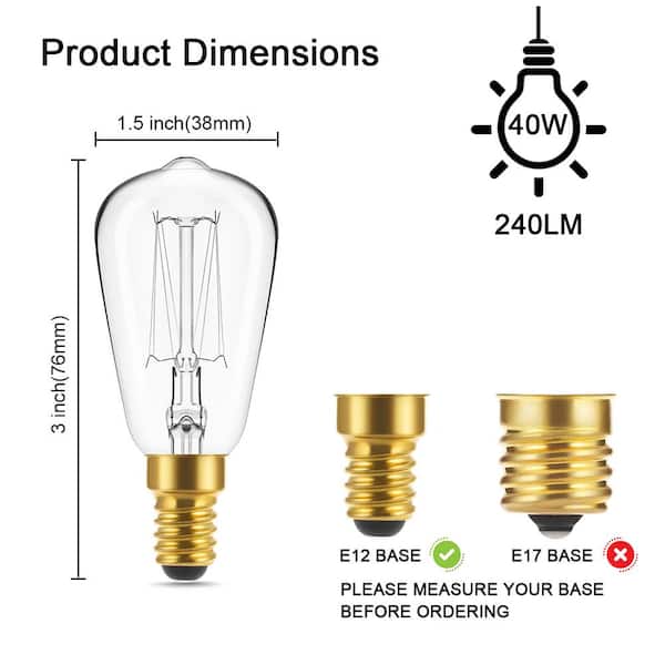 YANSUN 40-Watt Equivalent ST48 Edison LED Light Bulb Warm White (6-Pack) YANSUN 40-Watt Equivalent ST48 Edison LED Light Bulb Warm White (6-Pack)