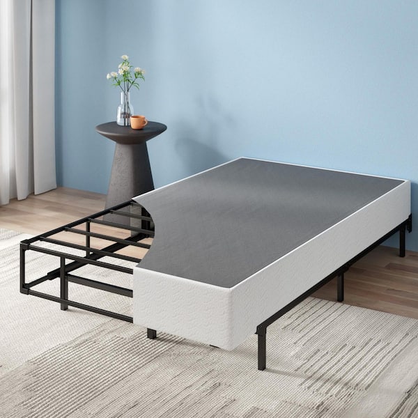 Gray Metal 9 in. Twin XL Box Spring with Outer Cover